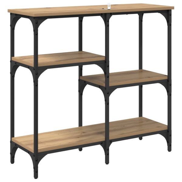 Конзолна маса с рафт Дъб 80 x 29 x 75 см Инженерно дърво