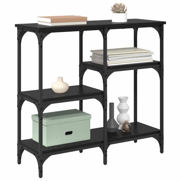 с рафт със съхранение Черен дъб 80 x 29 x 75 см Инженерно дърво