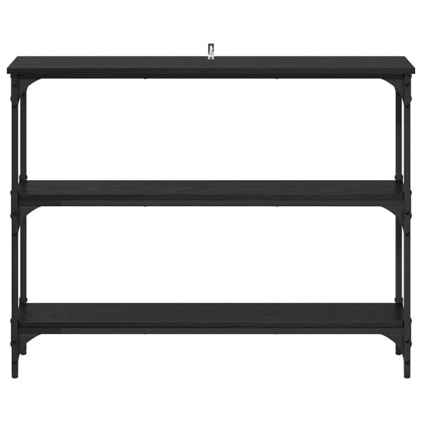 Конзолна маса Черен дъб 100 x 22,5 x 75 см Инженерно дърво
