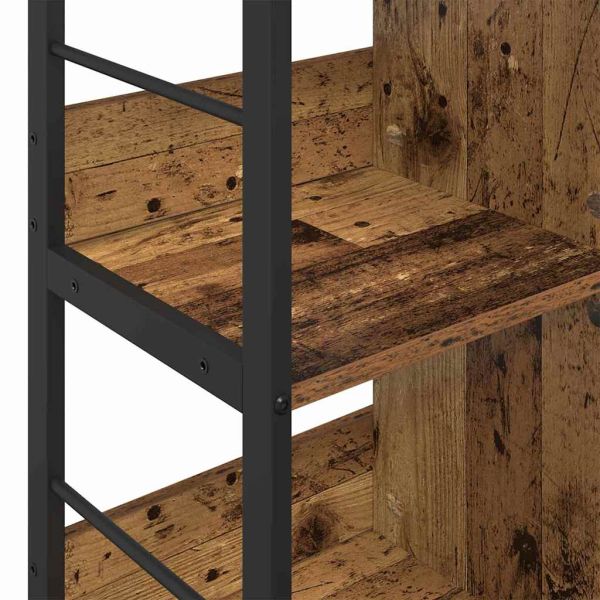 Рафт за книги Старо дърво 102 x 32 x 104,5 см Инженерно дърво