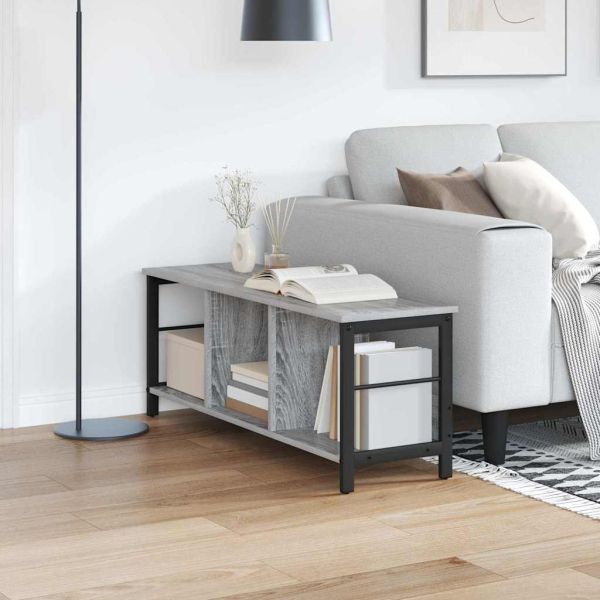 Рафт за книги Сив Сонома 102 x 32 x 40,5 см Инженерно дърво