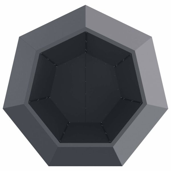 Кашпа Антрацит 100 x 100 x 80 см Стомана