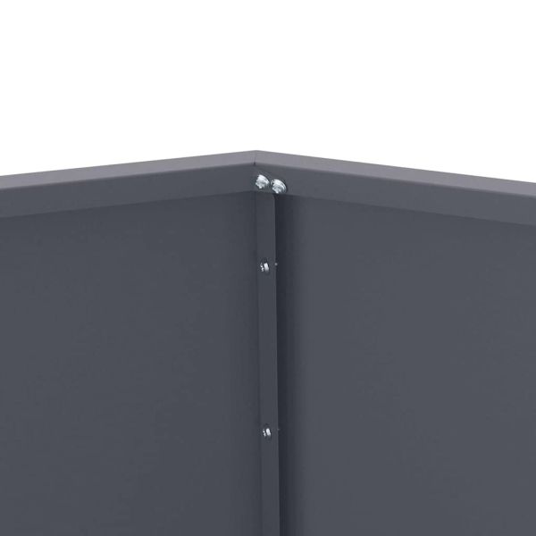 Кашпа 2 pcs Антрацит 100 x 100 x 80 см Стомана