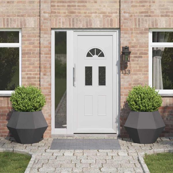 Кашпа 2 pcs Черно 75 x 75 x 60 см Стомана