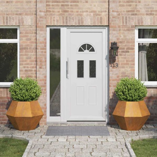 Кашпа 2 pcs Ръждясало 75 x 75 x 60 см Патинираща стомана