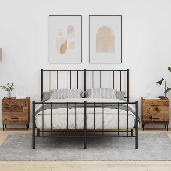 Нощен шкаф 2 pcs Старо дърво 40 x 35 x 47,5 см Инженерно дърво