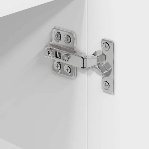 Ъглов кабинет за LED телевизор Бяло 100x40x68см Инженерно дърво