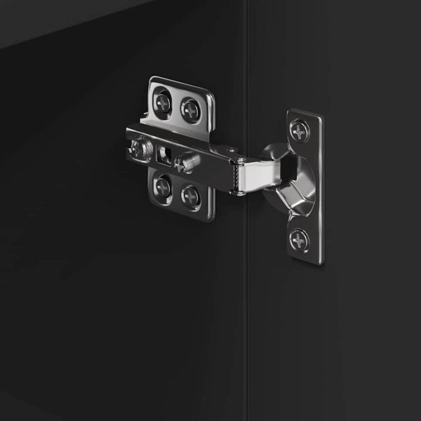 Ъглов кабинет за LED телевизор Черно 100x40x68см