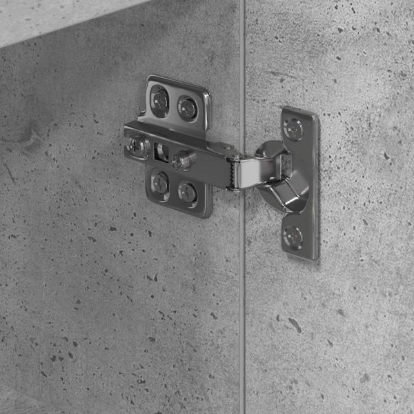 Ъглов кабинет за LED телевизор Циментено сиво 100x40x68см