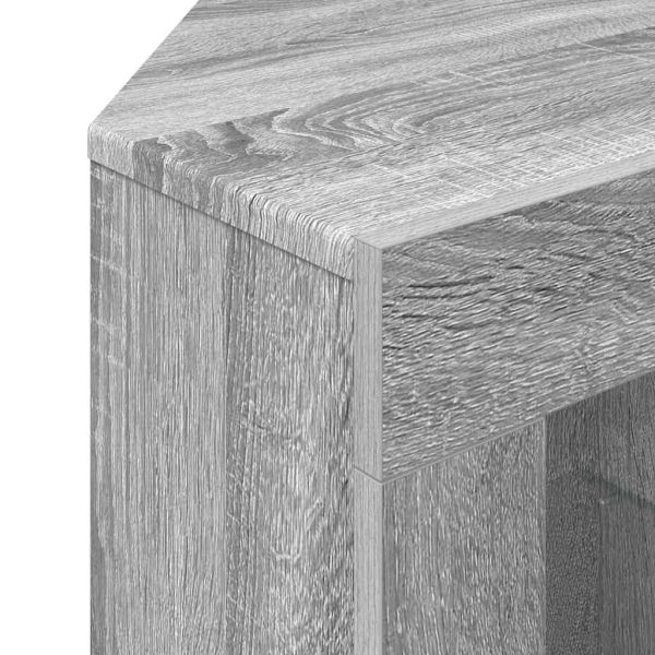 Ъглов кабинет за LED телевизор Сив Сонома 100x40x68см