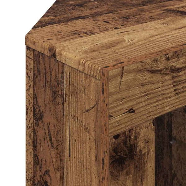 Ъглов кабинет за LED телевизор Старо дърво 100x40x68см