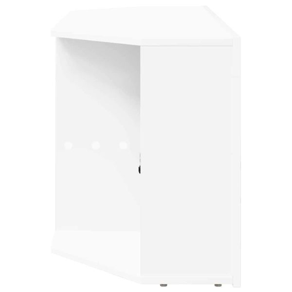 Ъглов кабинет за LED телевизор Бяло 100 x 40 x 50 cm