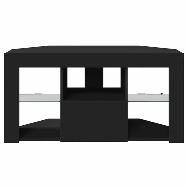 Ъглов кабинет за LED телевизор Черно 100 x 40 x 50 cm