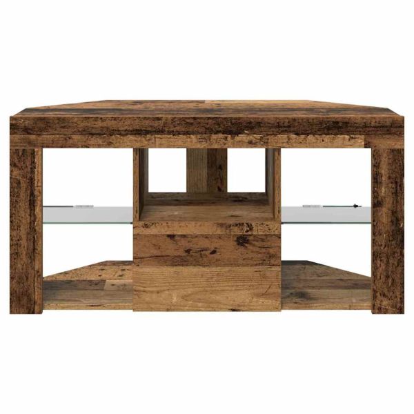 Ъглов кабинет за LED телевизор Старо дърво 100 x 40 x 50 cm