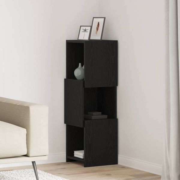 Ъглов шкаф Черния дъб 30,5x30x95см Инженерно дърво