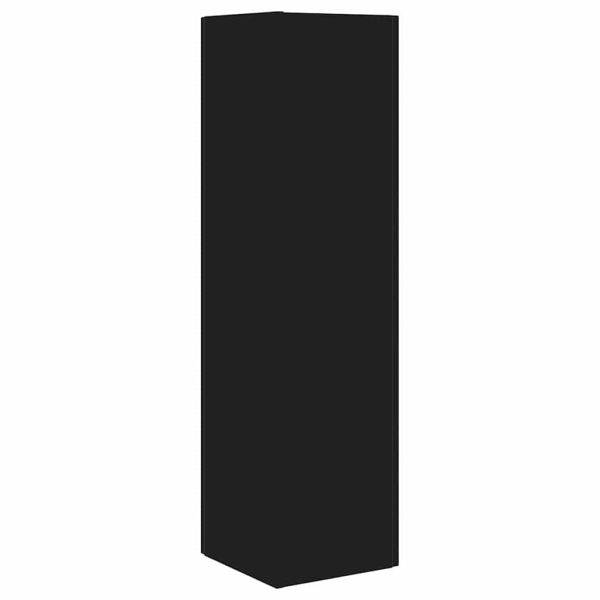 Ъглов шкаф Черно 27,5x27x102см Инженерно дърво