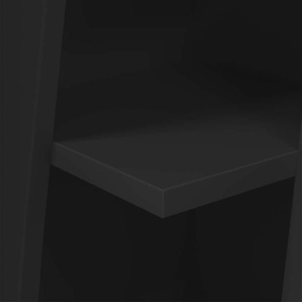 Ъглов шкаф Черно 27,5x27x102см Инженерно дърво