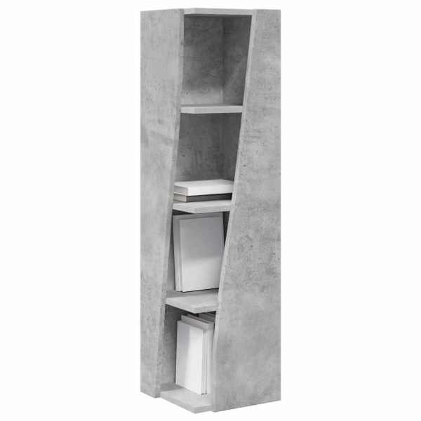 Ъглов шкаф Циментено сиво 27,5x27x102см Инженерно дърво