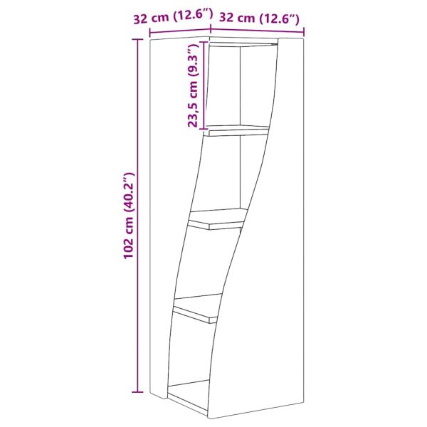 Ъглов шкаф 32x32x102см Инженерно дърво