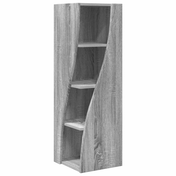 Ъглов шкаф Сив Сонома 32x32x102см Инженерно дърво