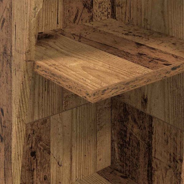 Ъглов шкаф Старо дърво 27,5x27x140см Инженерно дърво