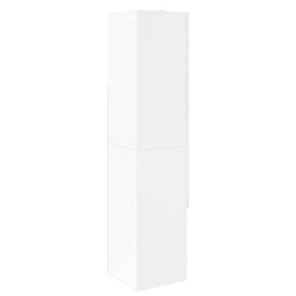 Ъглов шкаф Лъскаво бяло 32x32x140см Инженерно дърво