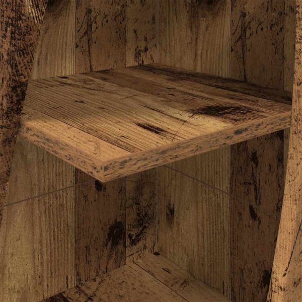 Ъглов шкаф Старо дърво 32x32x140см Инженерно дърво