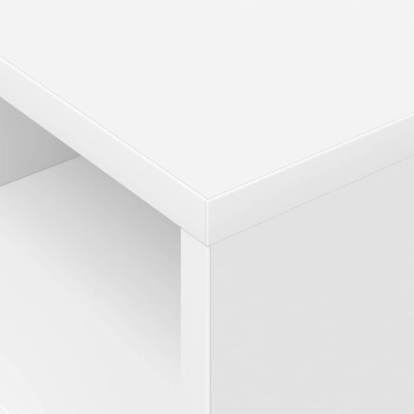Крайна масичка Бяло 30,5 x 30 x 45 см Инженерно дърво