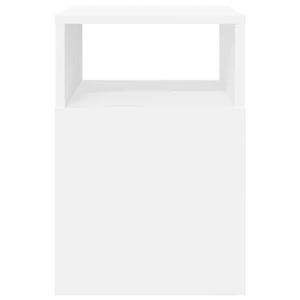 Крайна масичка 2 pcs Бяло 30,5 x 30 x 45 см Инженерно дърво