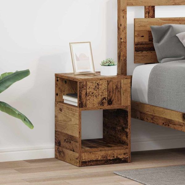 Крайна масичка 2 pcs Старо дърво 30,5 x 30 x 45 см