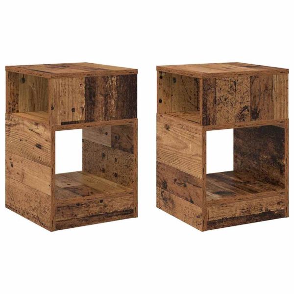 Крайна масичка 2 pcs Старо дърво 30,5 x 30 x 45 см