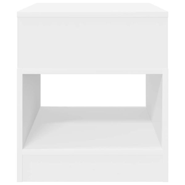 Крайна масичка 2 pcs Бяло 40,5 x 40 x 45 см Инженерно дърво