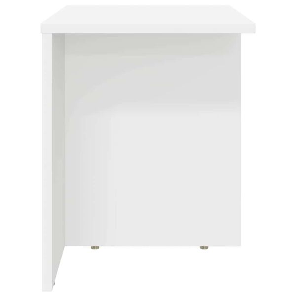 Крайна масичка 2 pcs Бяло 37 x 32 x 40 см Инженерно дърво