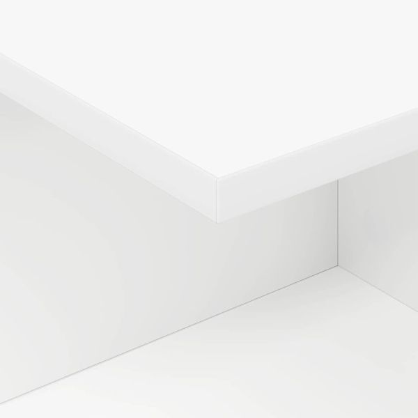 Нощно шкафче Бяло 40 x 30 x 25 см Инженерно дърво