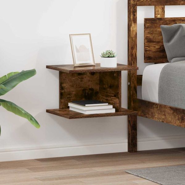 Нощно шкафче 2 pcs Димян дъб 40 x 30 x 25 см Инженерно дърво