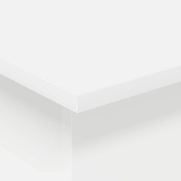 Крайна масичка Бяло 35,5 x 35 x 40 см Инженерно дърво
