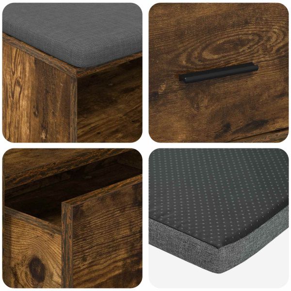 Пейка за коридор с възглавница Димян дъб 100 x 38 x 46 см