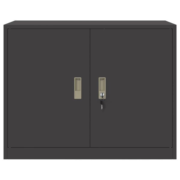 Шкаф за съхранение Черен 90 x 40 x 70 cm Стомана