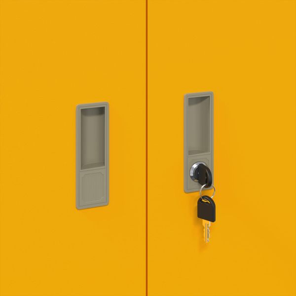 Шкаф за съхранение Горчично жълто 90 x 40 x 70 cm