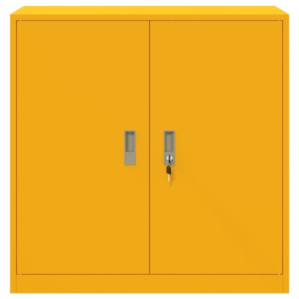 Шкаф за съхранение Горчично жълто 90 x 40 x 90 cm