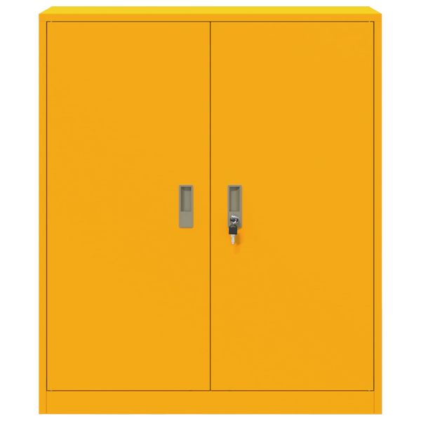 Шкаф за съхранение Горчично жълто 90 x 40 x 105 cm