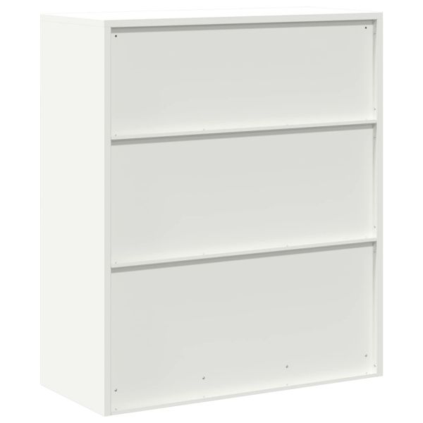 Шкаф за съхранение Бял 90 x 40 x 105 cm Стомана