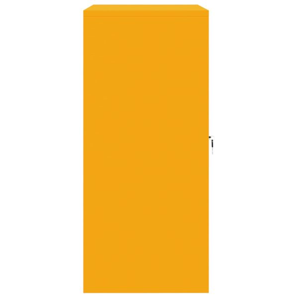 Шкаф за съхранение Горчично жълто 80 х 40 х 90 см