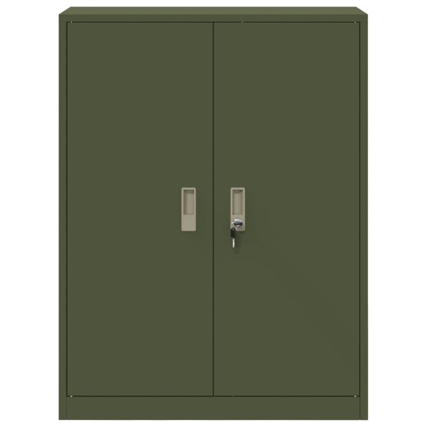 Шкаф за съхранение Маслинено зелено 80 x 40 x 105 см Стомана