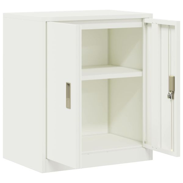 Шкаф за съхранение Бял 60 x 40 x 70 см Стомана
