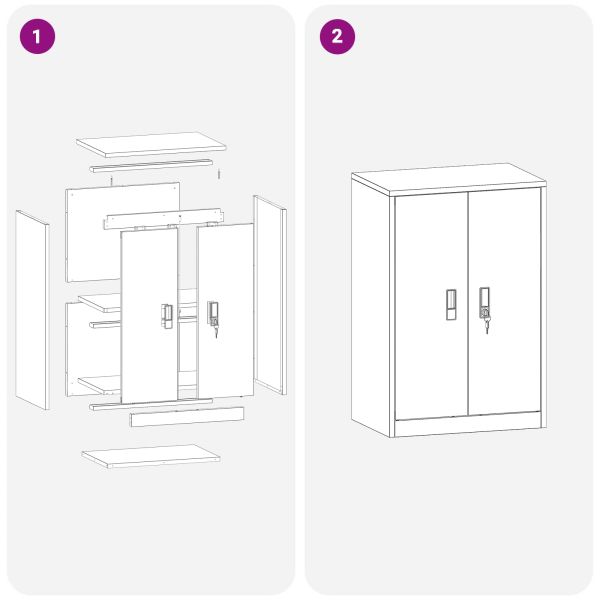 Шкаф за съхранение Антрацит 60 x 40 x 90 cm Стомана