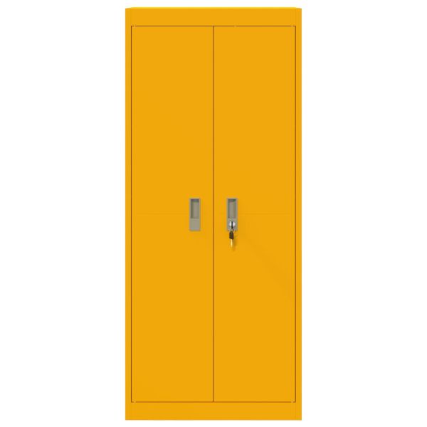 Шкаф за съхранение Горчично жълто 60 x 40 x 140 cm Стомана