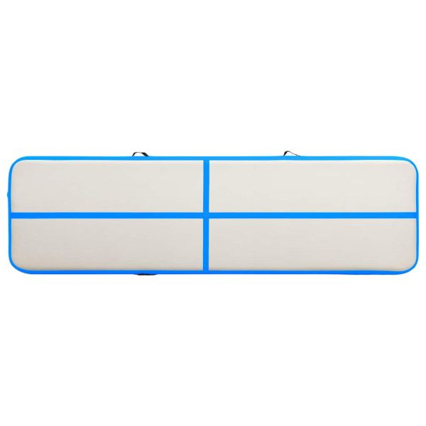 Надуваем дюшек за гимнастика с помпа, 600x100x15 см, PVC, син