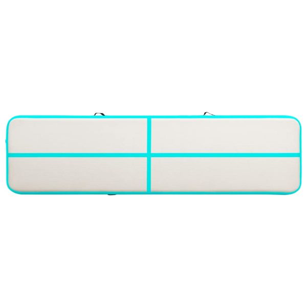 Надуваем дюшек за гимнастика с помпа, 700x100x20 см, PVC, зелен