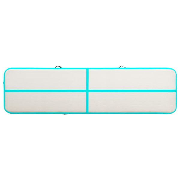 Надуваем дюшек за гимнастика с помпа, 800x100x20 см, PVC, зелен